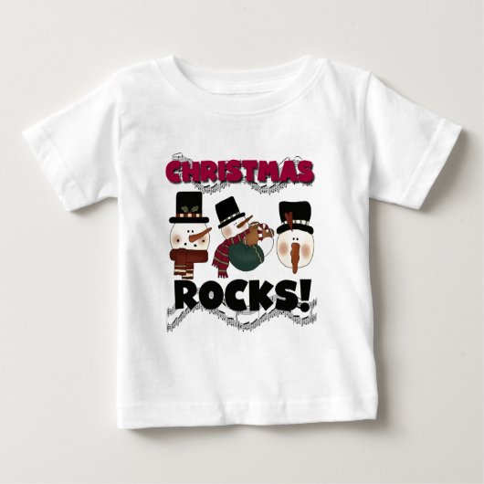 クリスマスロックTシャツとギフト ベビーTシャツ (正面)
