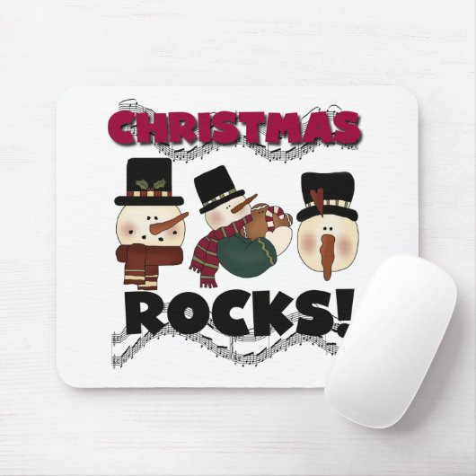 クリスマスロックTシャツとギフト マウスパッド (マウス)