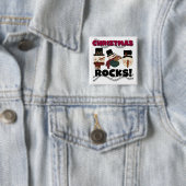クリスマスロックTシャツとギフト 缶バッジ (インサイチュ)