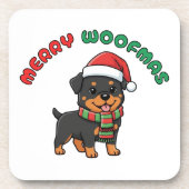 クリスマスロットワイラーコースターメリー: Woofmas コースター (正面)