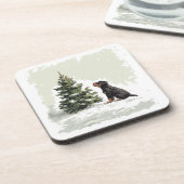 クリスマスロットワイラードッグクリスマスツリー コースター (左側)