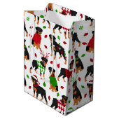 クリスマスロットワイラーメディア抱き枕 ミディアムペーパーバッグ (裏面アングル)