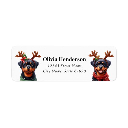 クリスマスロットワイラー差出人住所ラベル ラベル (正面)