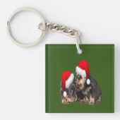 クリスマスロットワイラー着用フェスティバルホリデーハット キーホルダー (正面)