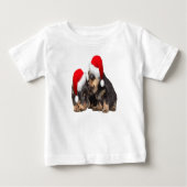 クリスマスロットワイラー着用フェスティバルホリデーハット ベビーTシャツ (正面)