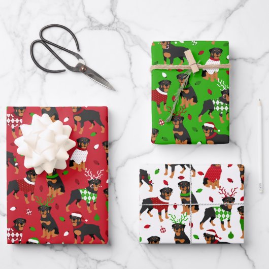 クリスマスロットワイラー ラッピングペーパーシート (正面)