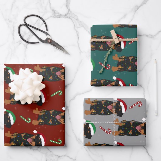 クリスマスロットワイラー ラッピングペーパーシート (正面)
