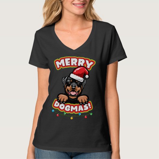 クリスマスロットワイラー Tシャツ (正面)