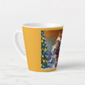 クリスマスロバ1 カフェラテマグ (左アングル)