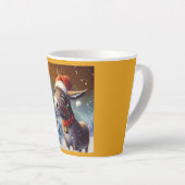 クリスマスロバ1 カフェラテマグ (右アングル)
