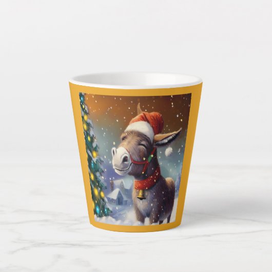 クリスマスロバ1 カフェラテマグ (正面)