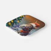 クリスマスロバ1 ペーパープレート (傾斜あり)