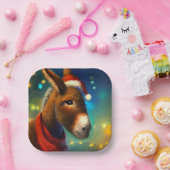 クリスマスロバ3 ペーパープレート (パーティー)