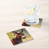 クリスマスロバ4 スクエアペーパーコースター (インサイチュ)