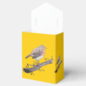 クリスマスロビンとアイビー葉のイラストレーション フェイバーボックス (オープン)