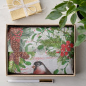 クリスマスロビンティッシュペーパー 薄葉紙 (ギフト)