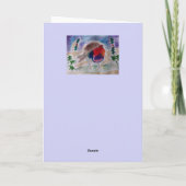 クリスマスロビンパーソナライズされたのクリスマスカード カード (裏面)