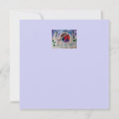 クリスマスロビンパーソナライズされたフラットクリスマスカード カード (裏面)