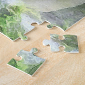 クリスマスロビンレッドバストウィンターウォーターの色 ジグソーパズル (側面)