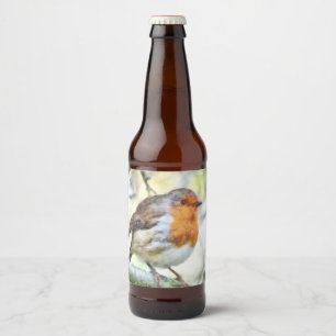 クリスマスロビンレッドバストウィンターウォーターの色 ビールラベル
