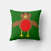 クリスマスロビン枕 クッション (裏面)