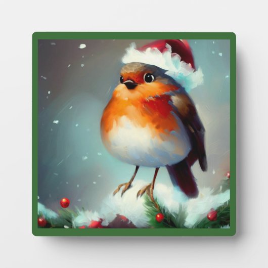クリスマスロビン1 フォトプラーク (正面)