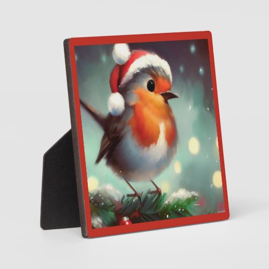 クリスマスロビン2 フォトプラーク (正面)