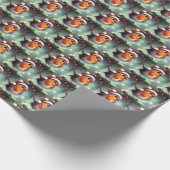 クリスマスロビン2 ラッピングペーパー (角)