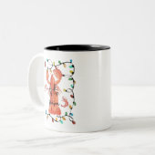 クリスマスロブスタークロウフィッシュ甲殻類の水色 ツートーンマグカップ (正面左)