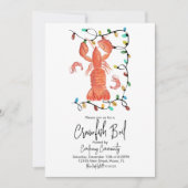 クリスマスロブスタークロウフィッシュ甲殻類フライヤー 招待状 (正面)