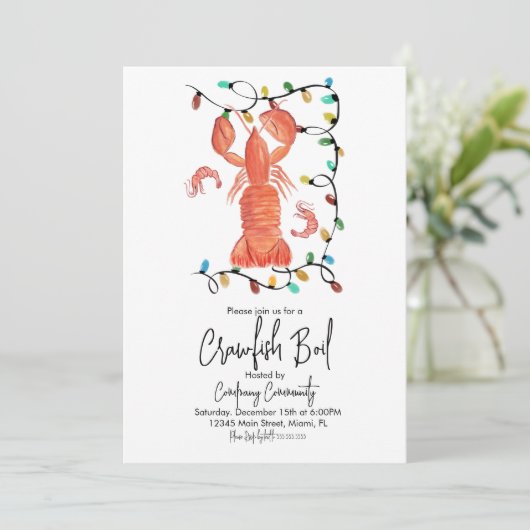 クリスマスロブスタークロウフィッシュ甲殻類フライヤー 招待状 (スタンド正面)