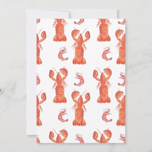 クリスマスロブスタークロウフィッシュ甲殻類フライヤー 招待状 (裏面)