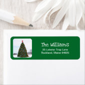 クリスマスロブスタートラップツリー差出人住所 ラベル (インサイチュ)