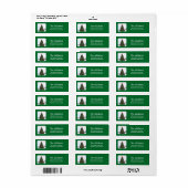 クリスマスロブスタートラップツリー差出人住所 ラベル (フルシート)