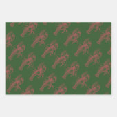 クリスマスロブスター ラッピングペーパーシート (正面2)
