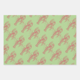 クリスマスロブスター ラッピングペーパーシート