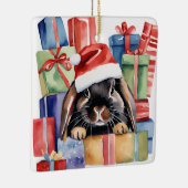 クリスマスロプバニーウサギ セラミックオーナメント (右)