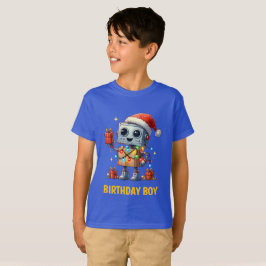 クリスマスロボット お誕生日おめでとうTシャツ 名前入り Tシャツ