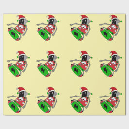 クリスマスロボット ラッピングペーパー