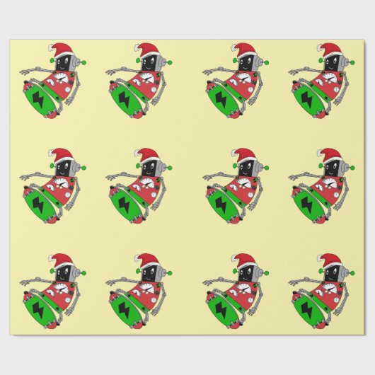 クリスマスロボット ラッピングペーパー (シーム)