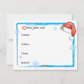 クリスマスロンヘアダシュント招待状 シーズンカード (裏面)