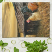 クリスマスロースターヘンバーンクップファーム キッチンタオル (折り畳み)