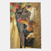 クリスマスロースターヘンバーンクップファーム キッチンタオル (縦)