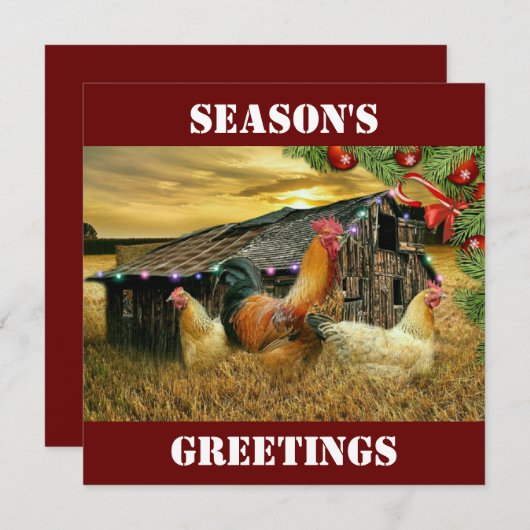 クリスマスロースターヘンバーンクップファーム シーズンカード (正面/裏面)