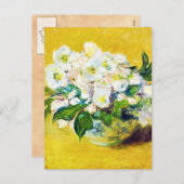 クリスマスローズのクロード・モネの花の花のペンキ シーズンポストカード (正面/裏面)