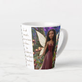 クリスマスローズの妖精 カフェラテマグ (右アングル)