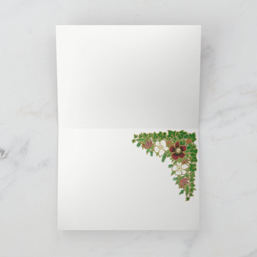 クリスマスローズ、ヘレボルス、スウェーデンの挨拶 シーズンカード (内部)