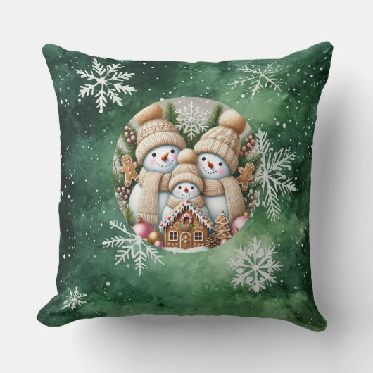 クリスマスローソファピロー – 祝祭的なホリデー装飾 クッション (正面)