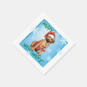 クリスマスローデシアンのリッジバックナプキンス スタンダードカクテルナプキン (角)