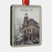 クリスマスローリーNCノースカロライナ建築 メタルオーナメント (右)